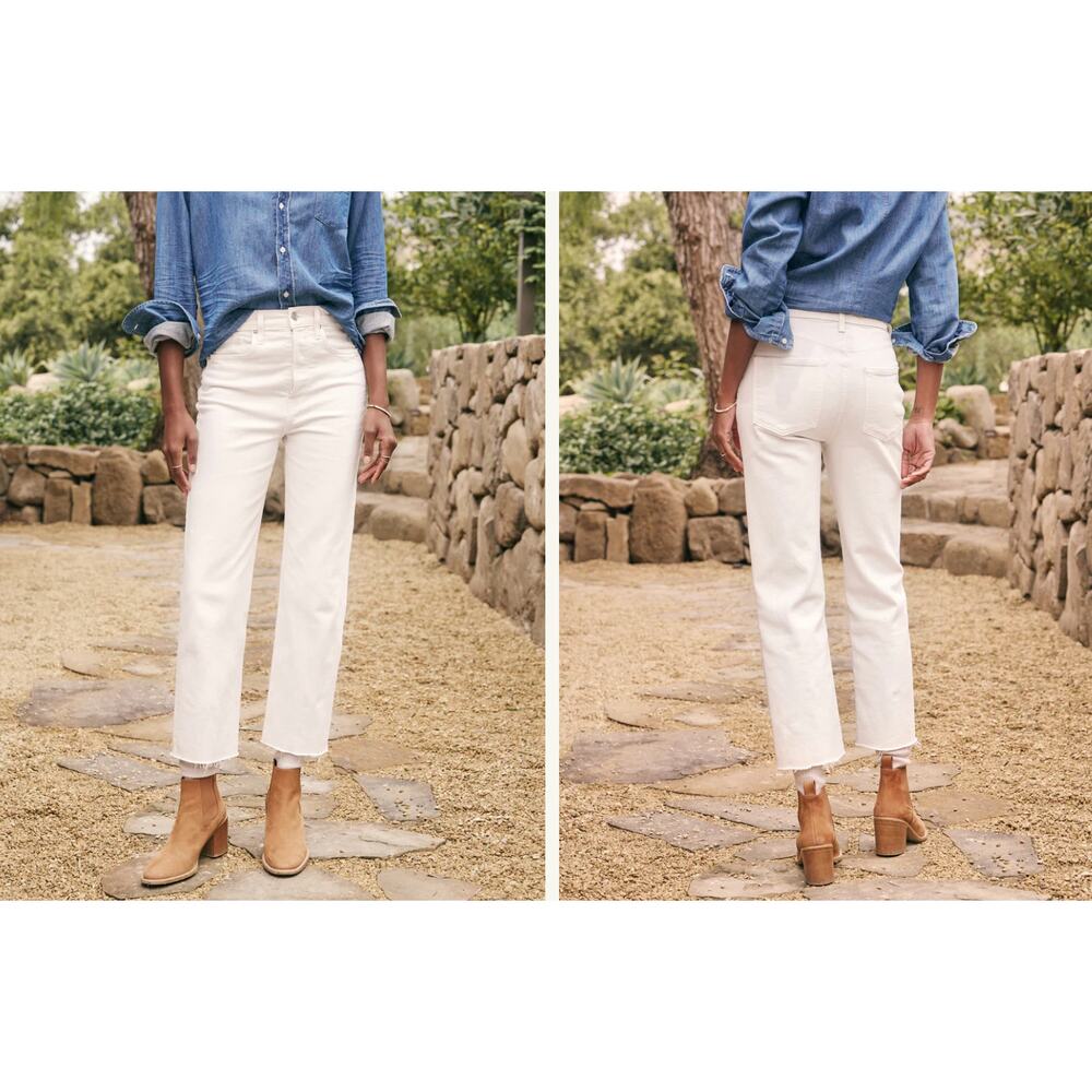 Frank &‎ Eileen Monaghan Cream Mom Jean Italian Denim 29